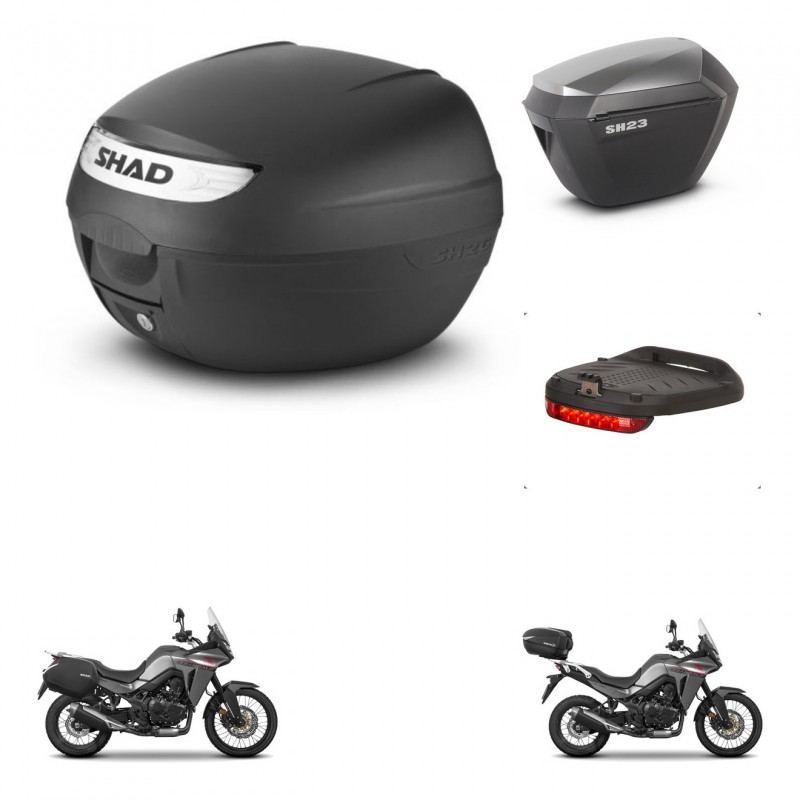 SHAD SH23 alu suitcases + mounting bracket SH26 trunk accessories KIT-470549