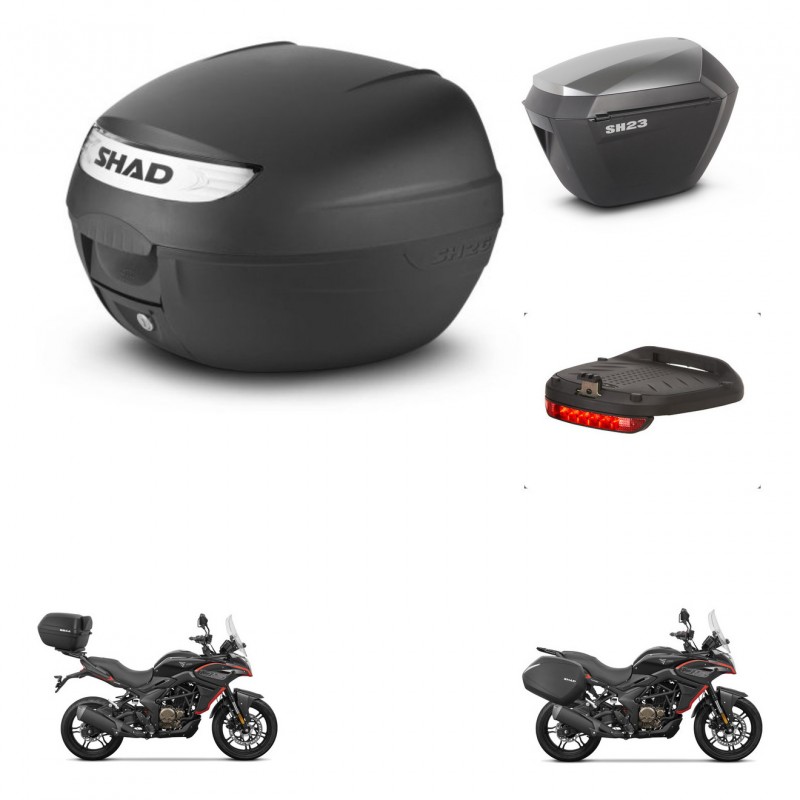 SHAD Maletas sh23 alu + soporte montaje baul SH26 accesorios KIT-470553