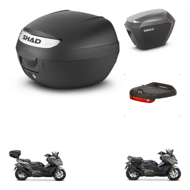 SHAD Maletas sh23 alu + soporte montaje baul SH26 accesorios KIT-470565