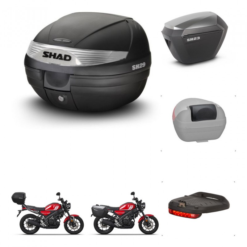 SHAD SH23 alu suitcases + mounting bracket SH29 trunk accessories KIT-470577