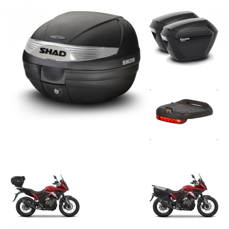 SHAD SH23 suitcases + mounting bracket SH29 trunk accessories KIT-470580
