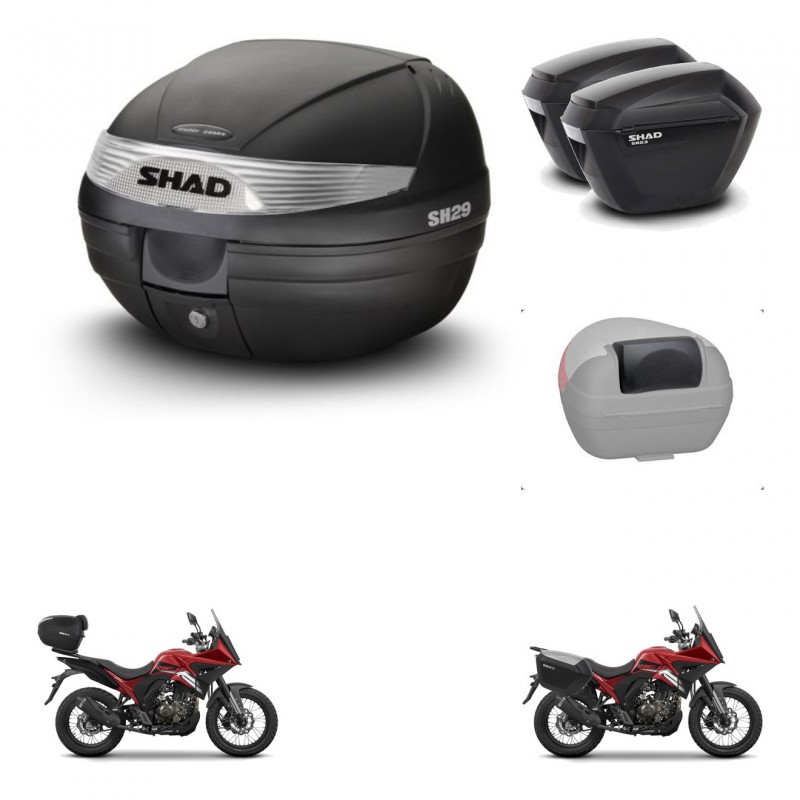 SHAD SH23 suitcases + mounting bracket SH29 trunk accessories KIT-470582