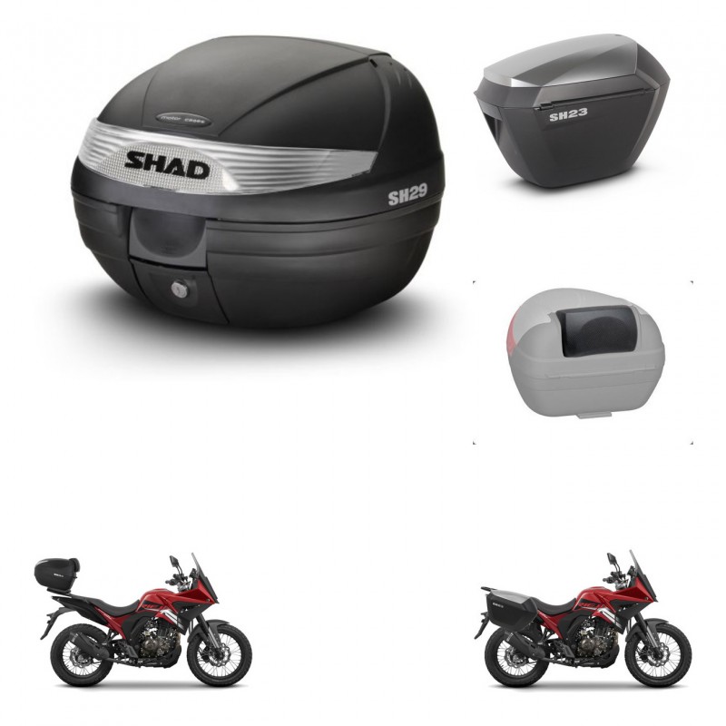 SHAD Maletas sh23 alu + soporte montaje baul SH29 accesorios KIT-470583