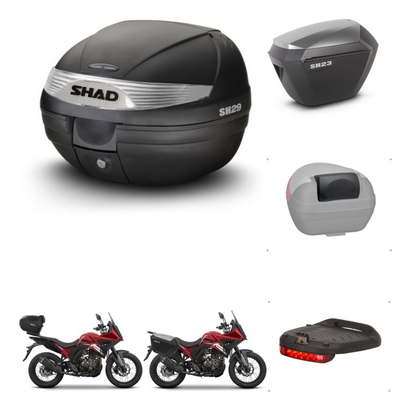 SHAD Maletas sh23 alu + soporte montaje baul SH29 accesorios KIT-470585