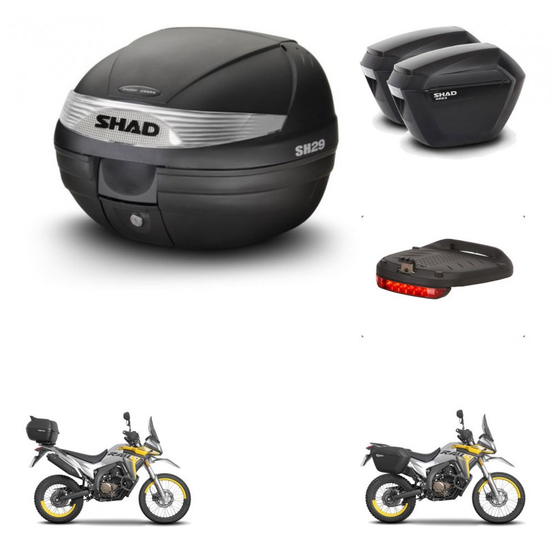 SHAD SH23 suitcases + mounting bracket SH29 trunk accessories KIT-470596