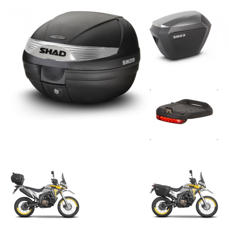 SHAD Maletas sh23 alu + soporte montaje baul SH29 accesorios KIT-470597