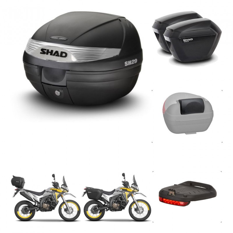 SHAD Maletas sh23 + soporte montaje baul SH29 accesorios KIT-470600