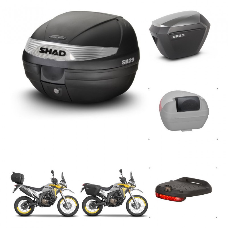 SHAD Maletas sh23 alu + soporte montaje baul SH29 accesorios KIT-470601