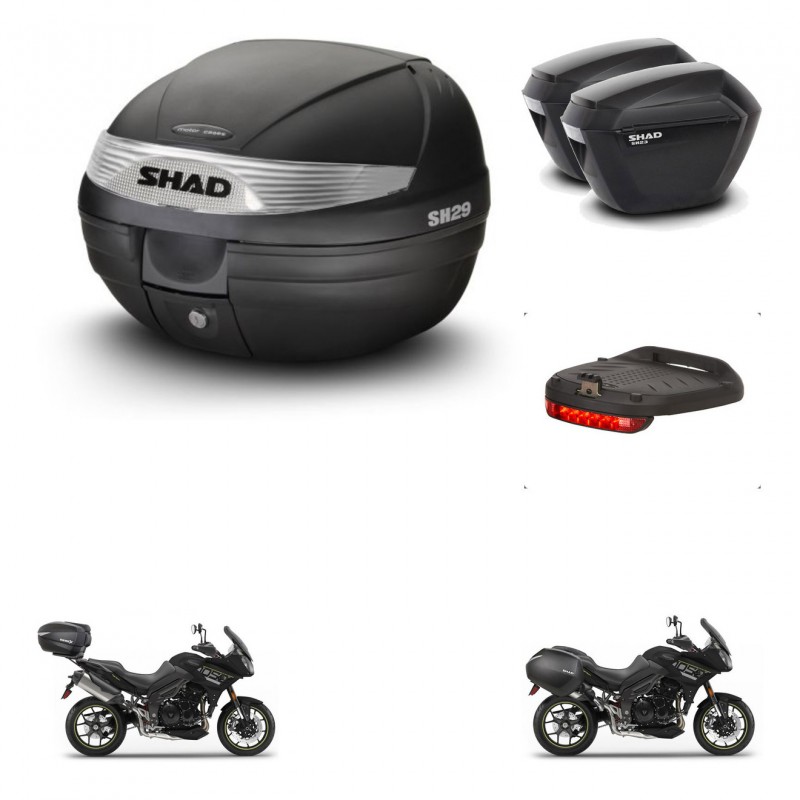 SHAD SH23 suitcases + mounting bracket SH29 trunk accessories KIT-470604