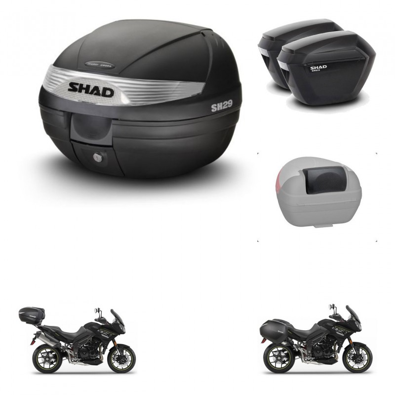 SHAD SH23 suitcases + mounting bracket SH29 trunk accessories KIT-470606