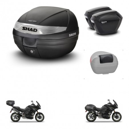 SHAD Maletas sh23 + soporte montaje baul SH29 accesorios KIT-470606