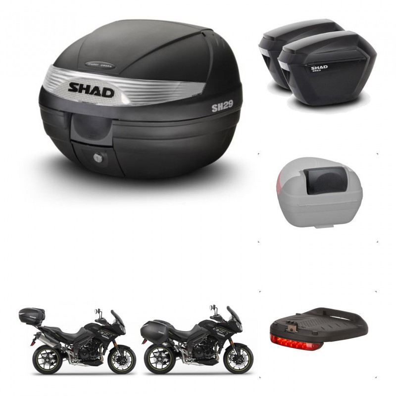 SHAD SH23 suitcases + mounting bracket SH29 trunk accessories KIT-470608