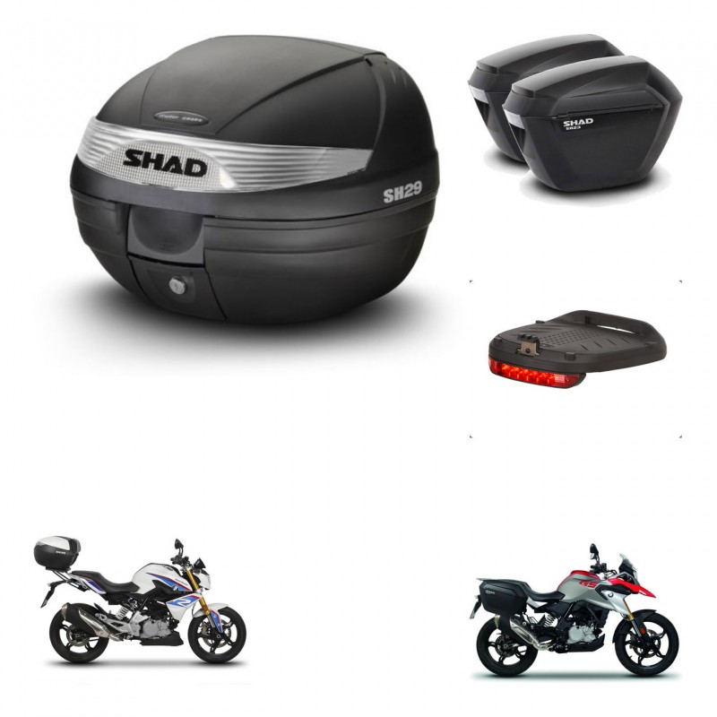 SHAD Maletas sh23 + soporte montaje baul SH29 accesorios KIT-470620