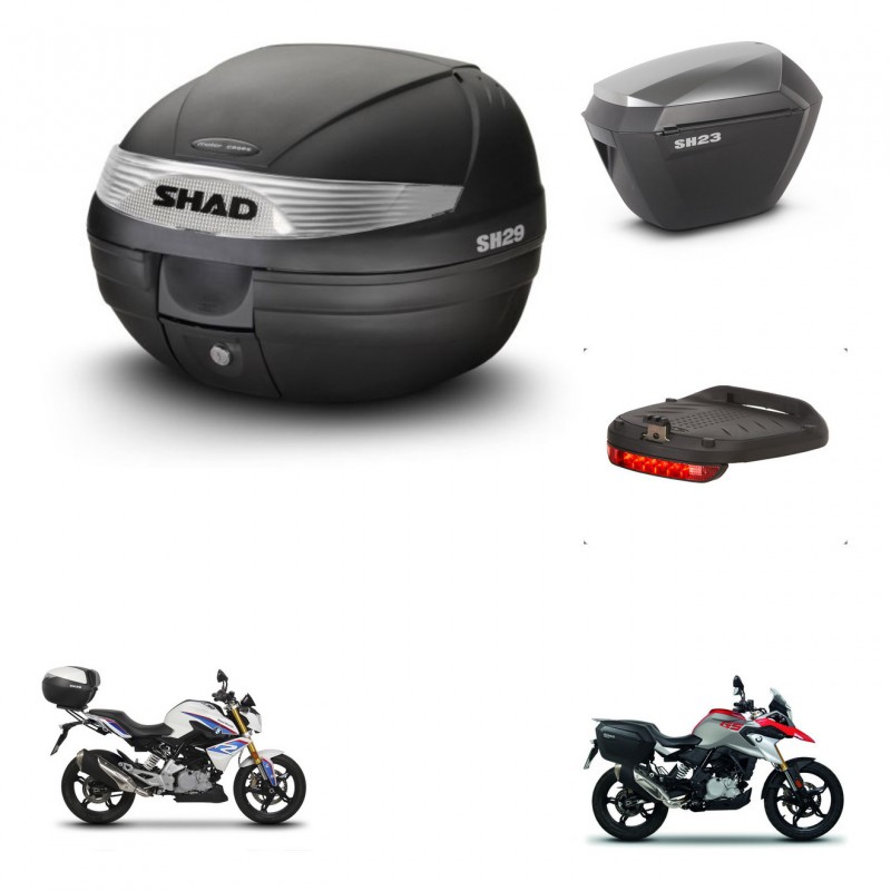 SHAD Maletas sh23 alu + soporte montaje baul SH29 accesorios KIT-470621