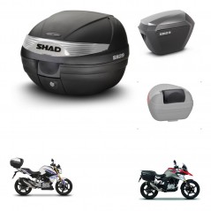 SHAD SH23 alu suitcases + mounting bracket SH29 trunk accessories KIT-470623