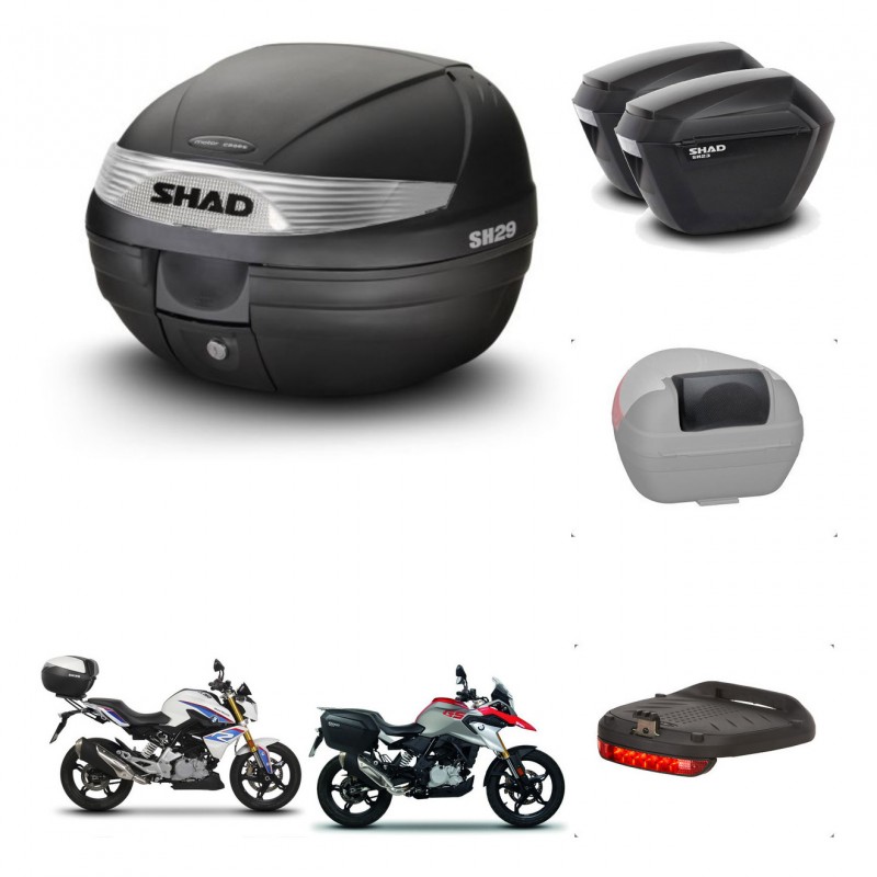 SHAD SH23 suitcases + mounting bracket SH29 trunk accessories KIT-470624