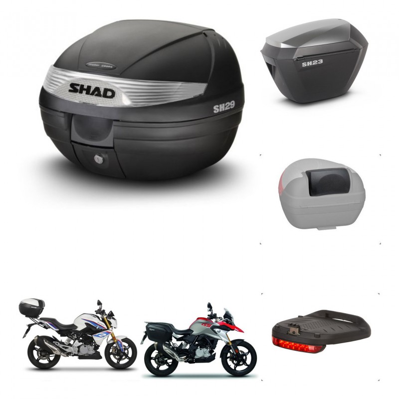SHAD Maletas sh23 alu + soporte montaje baul SH29 accesorios KIT-470625