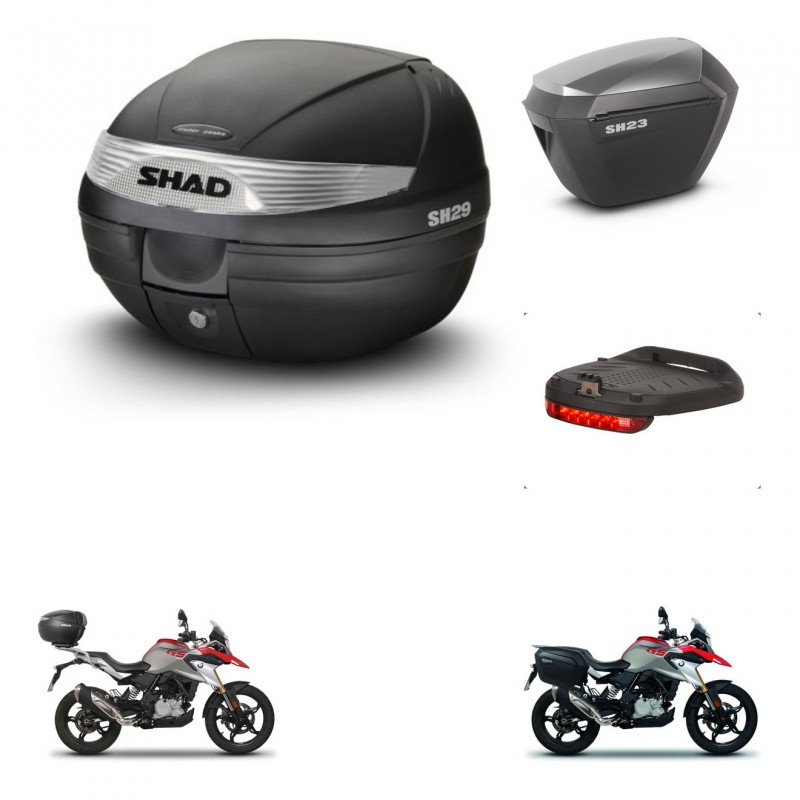 SHAD Maletas sh23 alu + soporte montaje baul SH29 accesorios KIT-470629
