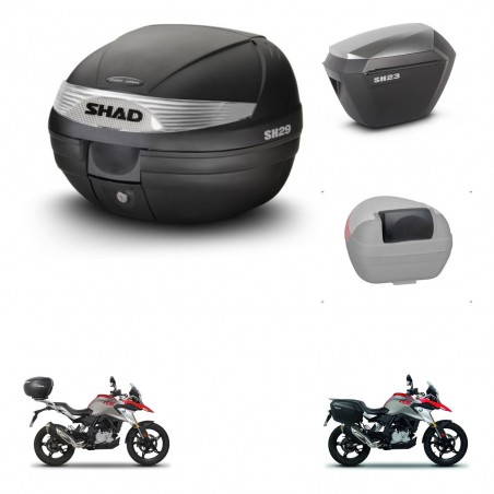 SHAD SH23 alu suitcases + mounting bracket SH29 trunk accessories KIT-470631