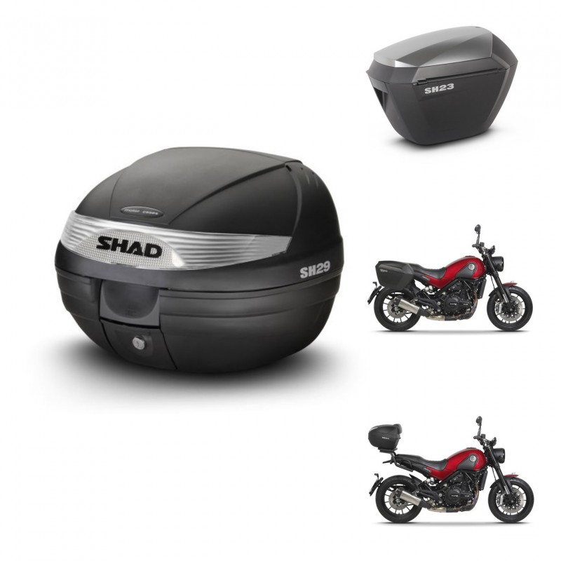 SHAD SH23 alu suitcases + mounting bracket SH29 trunk KIT-470635