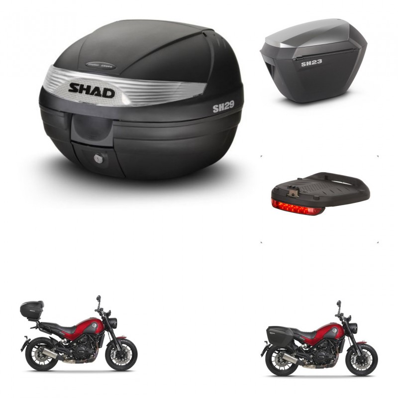 SHAD SH23 alu suitcases + mounting bracket SH29 trunk accessories KIT-470637