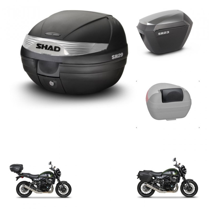 SHAD SH23 alu suitcases + mounting bracket SH29 trunk accessories KIT-470655