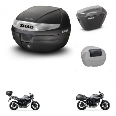 SHAD Maletas sh23 alu + soporte montaje baul SH29 accesorios KIT-470663