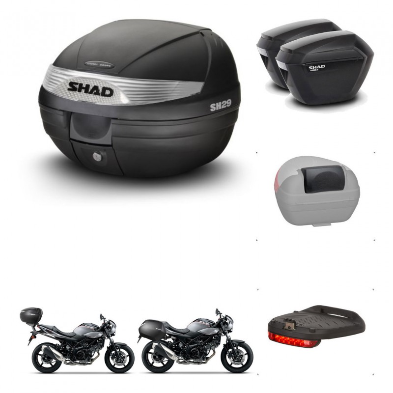 SHAD SH23 suitcases + mounting bracket SH29 trunk accessories KIT-470664