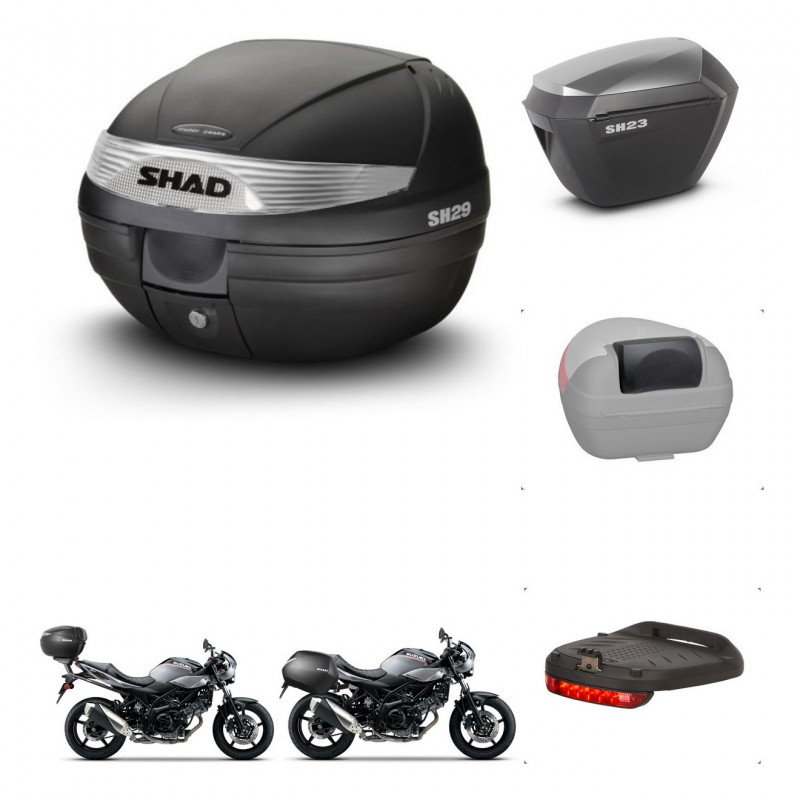 SHAD Maletas sh23 alu + soporte montaje baul SH29 accesorios KIT-470665