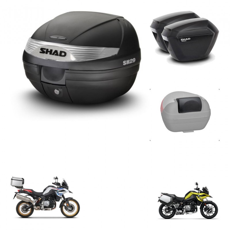 SHAD SH23 suitcases + mounting bracket SH29 trunk accessories KIT-470670