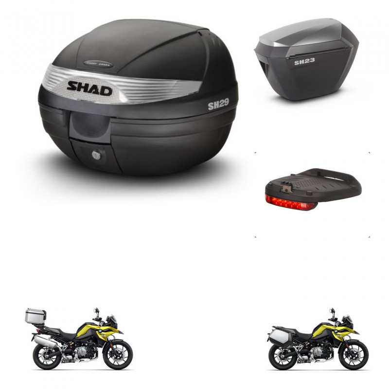 SHAD Maletas sh23 alu + soporte montaje baul SH29 accesorios KIT-470685