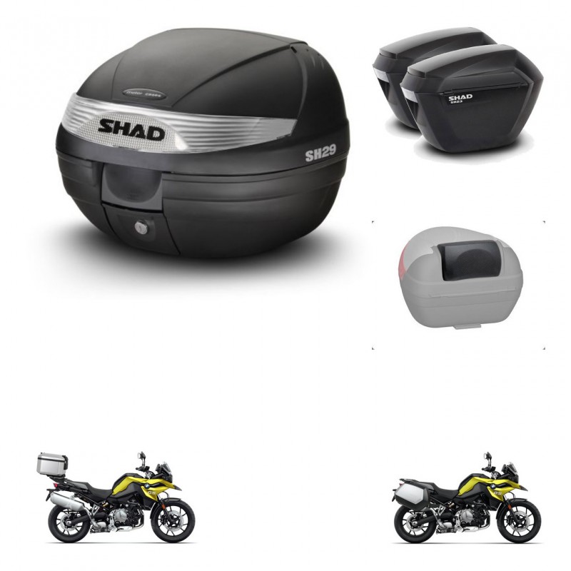 SHAD SH23 suitcases + mounting bracket SH29 trunk accessories KIT-470686