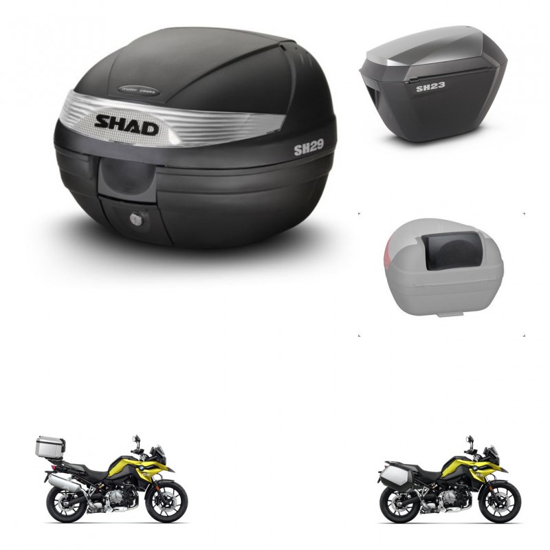 SHAD SH23 alu suitcases + mounting bracket SH29 trunk accessories KIT-470687