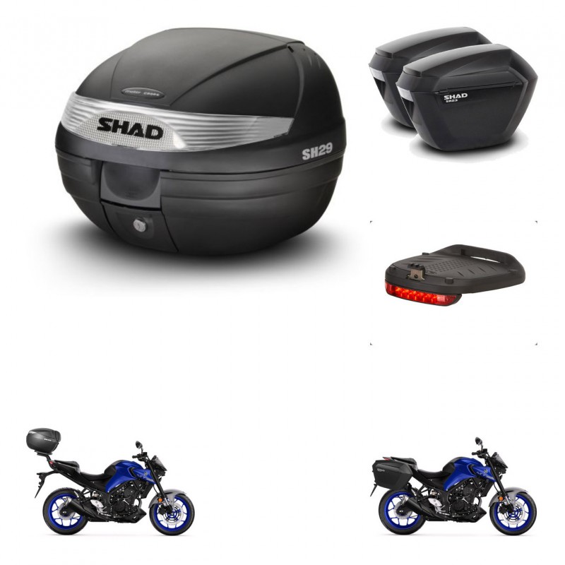 SHAD SH23 suitcases + mounting bracket SH29 trunk accessories KIT-470700
