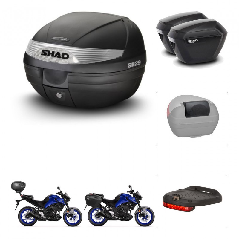 SHAD SH23 suitcases + mounting bracket SH29 trunk accessories KIT-470704