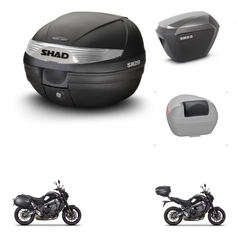 SHAD Maletas sh23 alu + soporte montaje baul SH29 accesorios KIT-470711