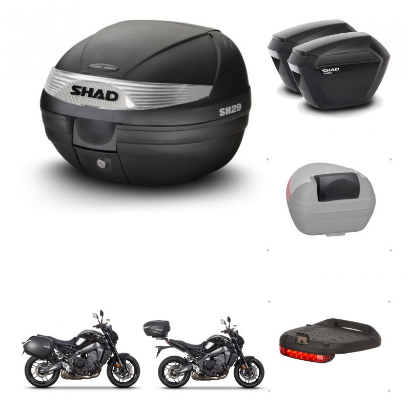 SHAD Maletas sh23 + soporte montaje baul SH29 accesorios KIT-470712