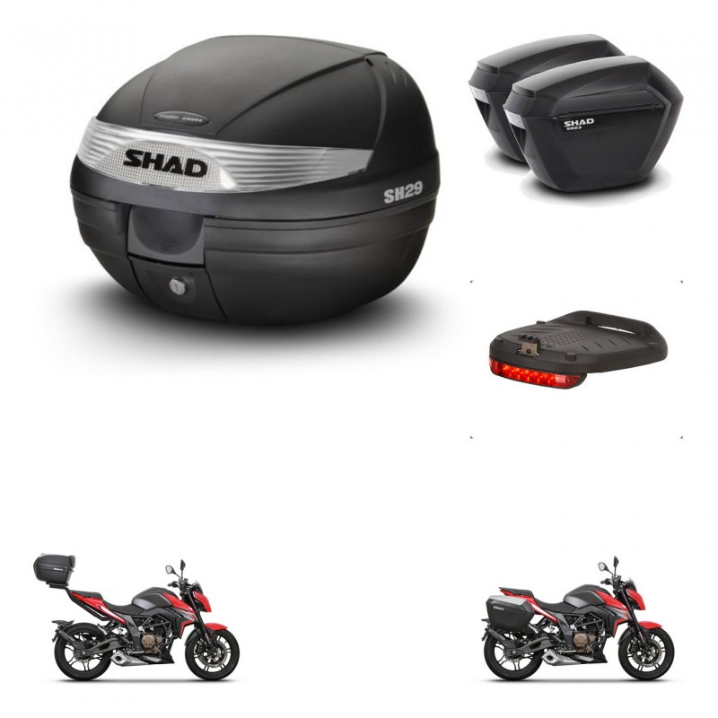 SHAD Maletas sh23 + soporte montaje baul SH29 accesorios KIT-470724