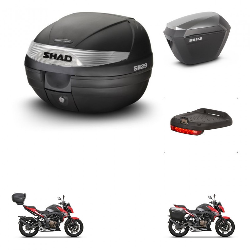 SHAD Maletas sh23 alu + soporte montaje baul SH29 accesorios KIT-470725