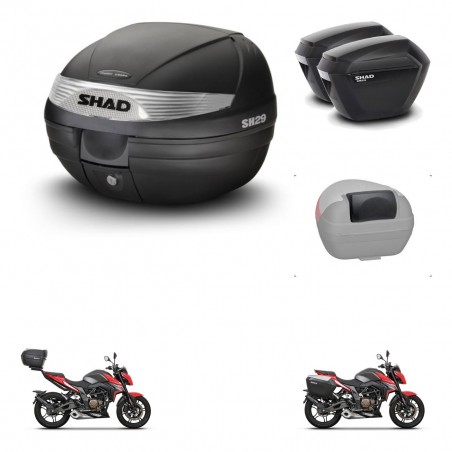 SHAD Maletas sh23 + soporte montaje baul SH29 accesorios KIT-470726