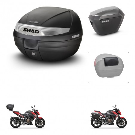 SHAD Maletas sh23 alu + soporte montaje baul SH29 accesorios KIT-470727