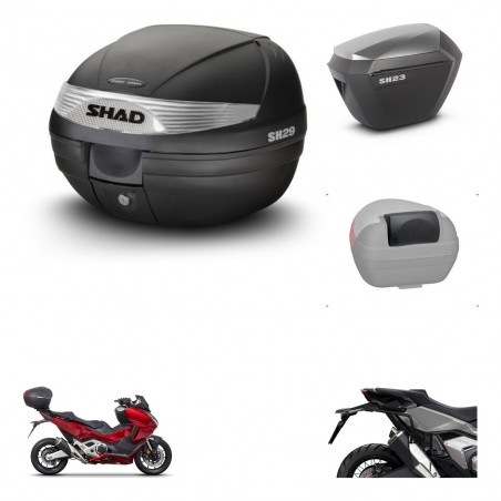 SHAD Maletas sh23 alu + soporte montaje baul SH29 accesorios KIT-470735