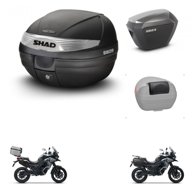 SHAD SH23 alu suitcases + mounting bracket SH29 trunk accessories KIT-470743