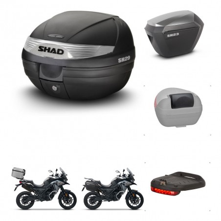 SHAD Maletas sh23 alu + soporte montaje baul SH29 accesorios KIT-470745