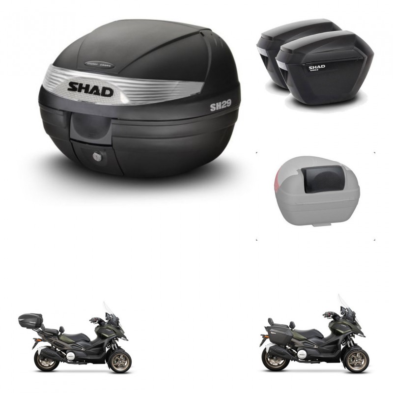SHAD Maletas sh23 + soporte montaje baul SH29 accesorios KIT-470750