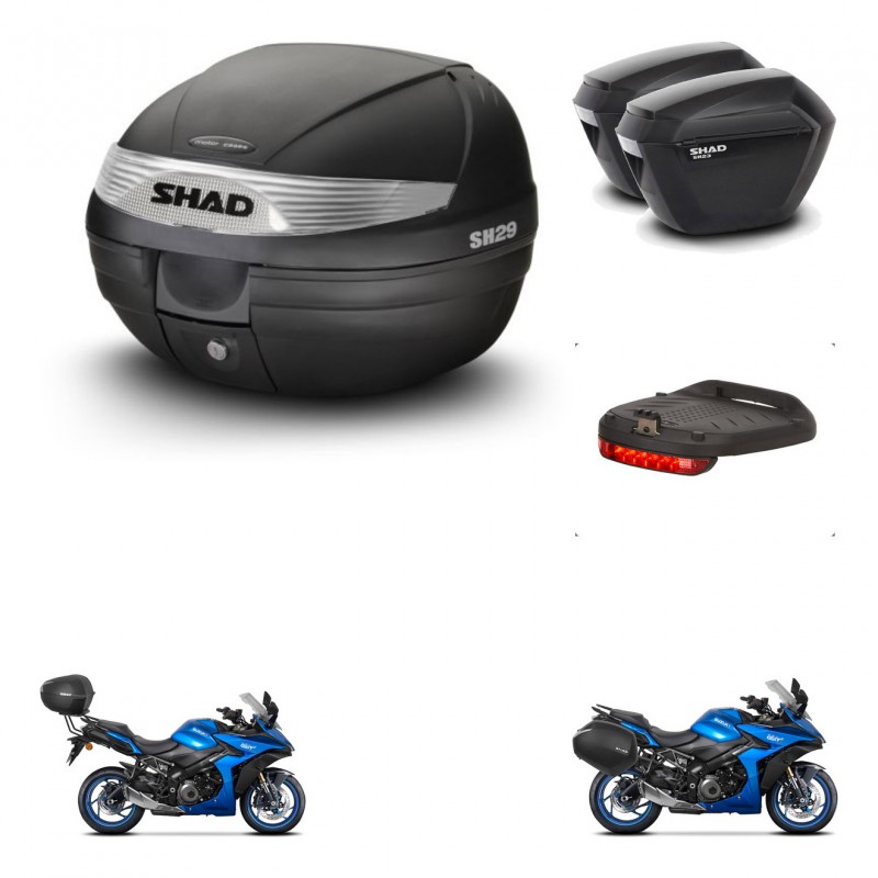 SHAD SH23 suitcases + mounting bracket SH29 trunk accessories KIT-470756