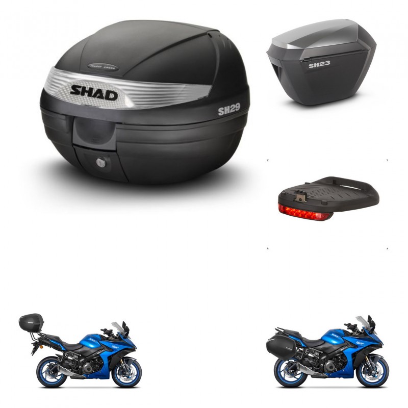 SHAD Maletas sh23 alu + soporte montaje baul SH29 accesorios KIT-470757