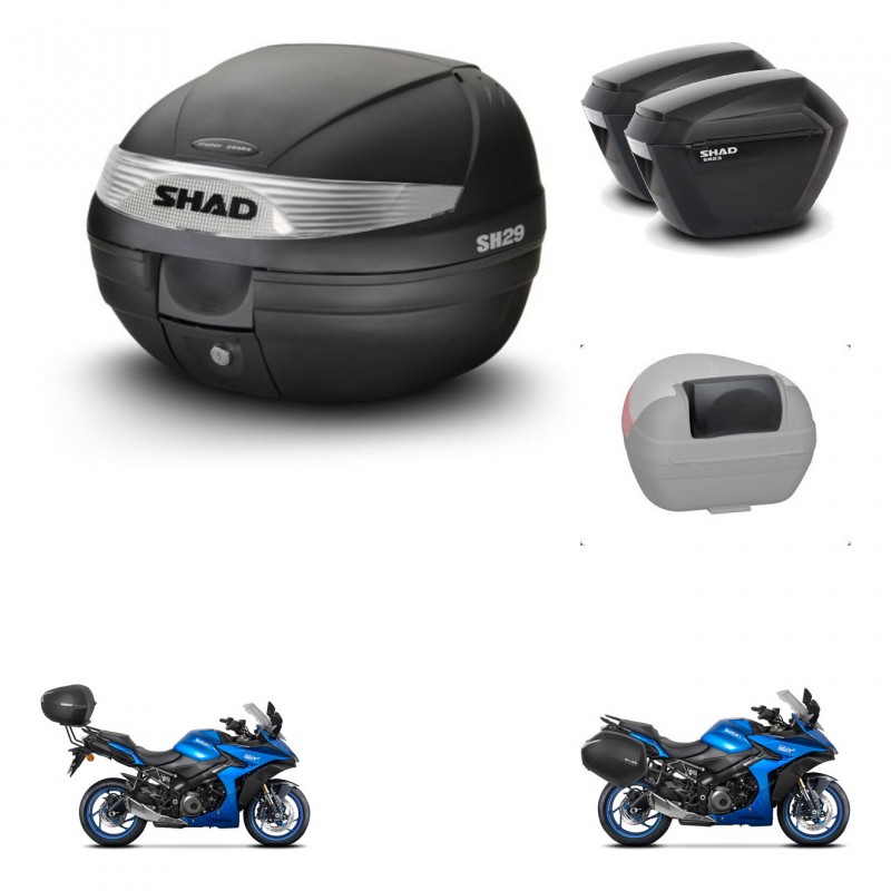 SHAD SH23 suitcases + mounting bracket SH29 trunk accessories KIT-470758
