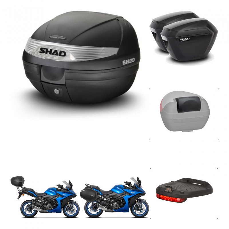 SHAD SH23 suitcases + mounting bracket SH29 trunk accessories KIT-470760