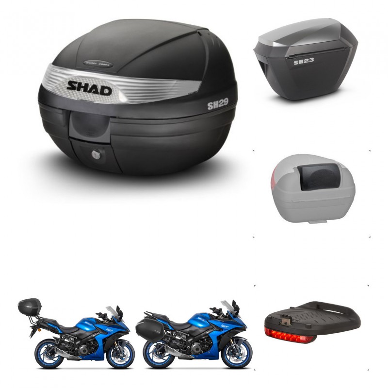 SHAD Maletas sh23 alu + soporte montaje baul SH29 accesorios KIT-470761